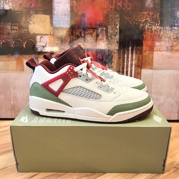 Jordan Other - Nike Air Jordan Spizike Low Lunar New Year CNY Sail Green Red FJ6372 100